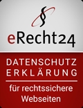 eRecht 24 Siegel Datenschutzerklärung für rechtssichere Webseiten